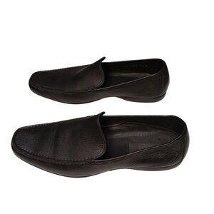 Zelli Black Leather Loafers Men's Size 10